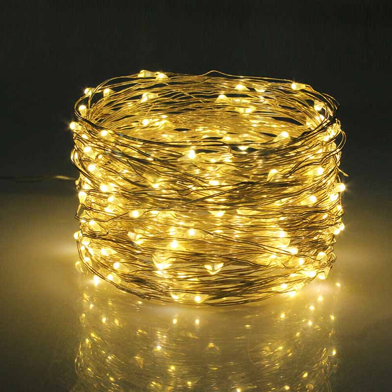 10/20M 100/200 LED Solar Strip Light Home Garden Copper Wire Light String Fairy Outdoor Solar Powered Christmas Party Decor