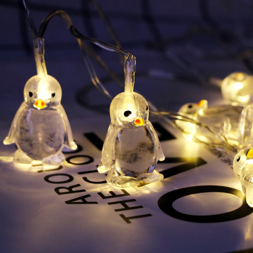 10 LED 1.65M Penguin Animal Shape String Lights christmas tree ornaments String light New Year's home decor String light