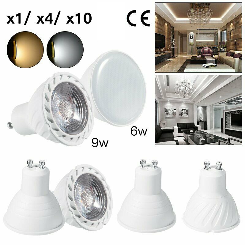 10 Pcs GU10 6W Dimmable LED Light Bulbs SMD Spotlight Lamp Energy Saving Bulbs Cold White/Warm White Home