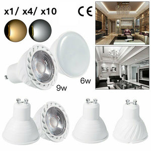 10 Pcs GU10 6W Dimmable LED Light Bulbs SMD Spotlight Lamp Energy Saving Bulbs Cold White/Warm White Home