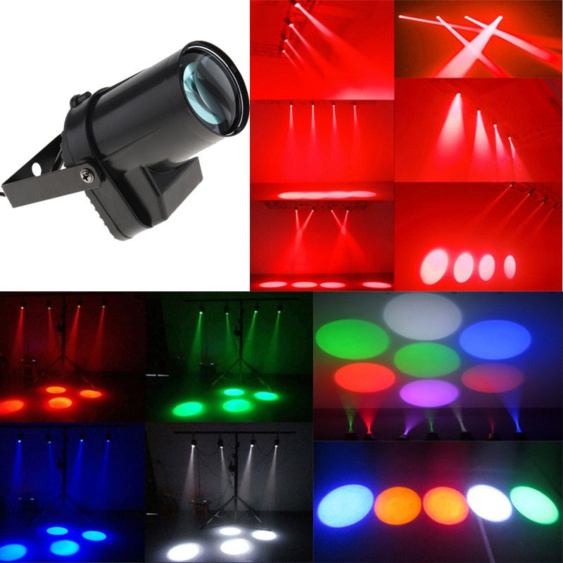2020 Mini Portable 5W LED Spotlights Stage Projector Light Mirror Balls Disco DJ Lighting Effect For KTV Bar Stage Club Party
