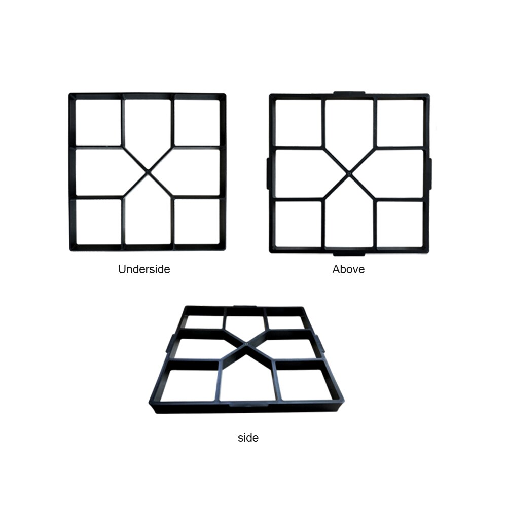 2021 Garden Pavement Path Maker Mold Walk Brick Concrete Form Square Stepping Stone Reusable Molds for DIY Walkway Yards Walking