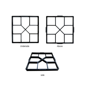 2021 Garden Pavement Path Maker Mold Walk Brick Concrete Form Square Stepping Stone Reusable Molds for DIY Walkway Yards Walking