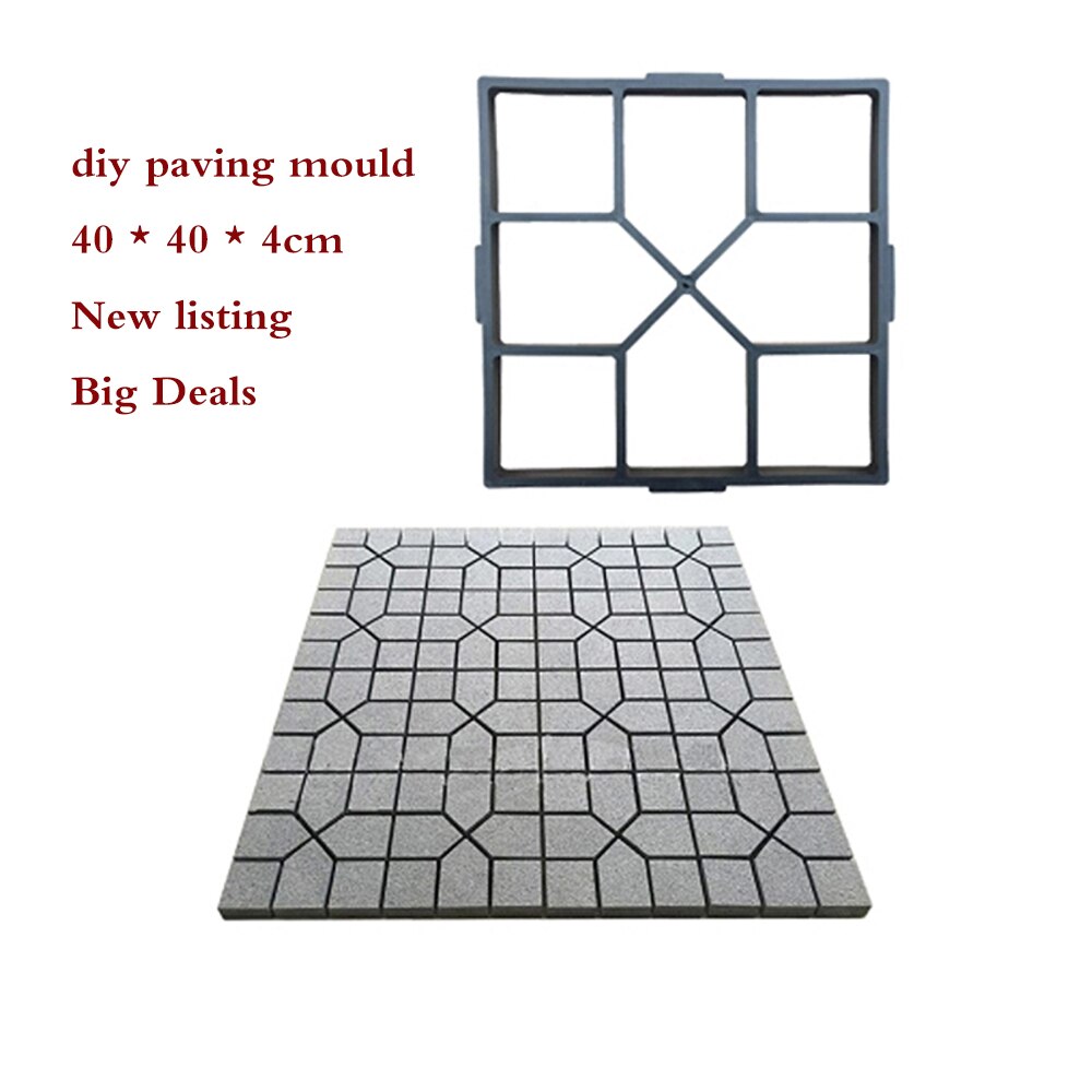 2021 Garden Pavement Path Maker Mold Walk Brick Concrete Form Square Stepping Stone Reusable Molds for DIY Walkway Yards Walking
