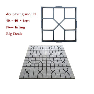 2021 Garden Pavement Path Maker Mold Walk Brick Concrete Form Square Stepping Stone Reusable Molds for DIY Walkway Yards Walking