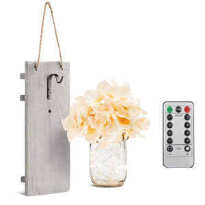 2Pcs Glass Mason Jar Mason Wall Lamp Hanging Retro Flower Garden Decorations  Party Wall Table Decorative Lamp