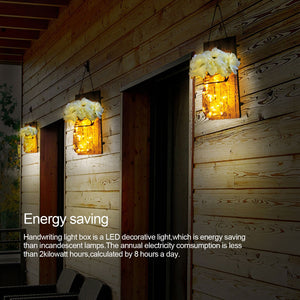 2Pcs Glass Mason Jar Mason Wall Lamp Hanging Retro Flower Garden Decorations  Party Wall Table Decorative Lamp