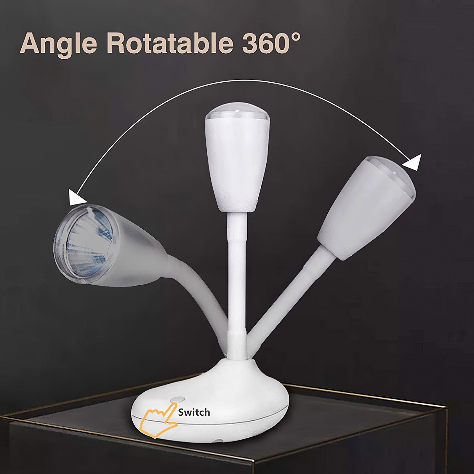 2pcs LED Wall Lamp Bedside Lamp With Cold White Light Rotatable Reading Lamp Used At Night Bedroom For Garden Decoration