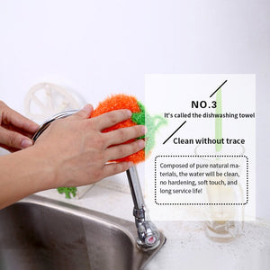 3 Pcs Strawberry Tea Towel Bowls Wash Towel Scrubber Scouring Pad Microfiber Dishes Towel Cute Cleaning Tool For Kitchen Home