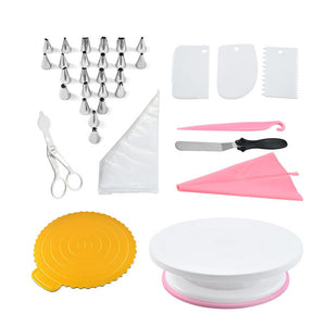 34pcs Cake Decorating Turntable Tools Kitchen Cookies Butter Bake Durable Household Desserts Birthday holiday supplies