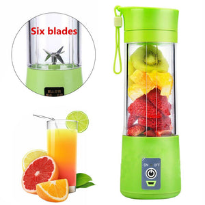 380ml Portable USB Electric Fruit Juicer Smoothie Maker Shaker Bottle Maker Blender Machine Juice Cup Water Kitchen Tools