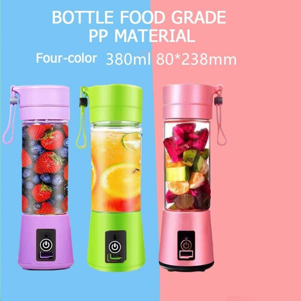 380ml Portable USB Electric Fruit Juicer Smoothie Maker Shaker Bottle Maker Blender Machine Juice Cup Water Kitchen Tools