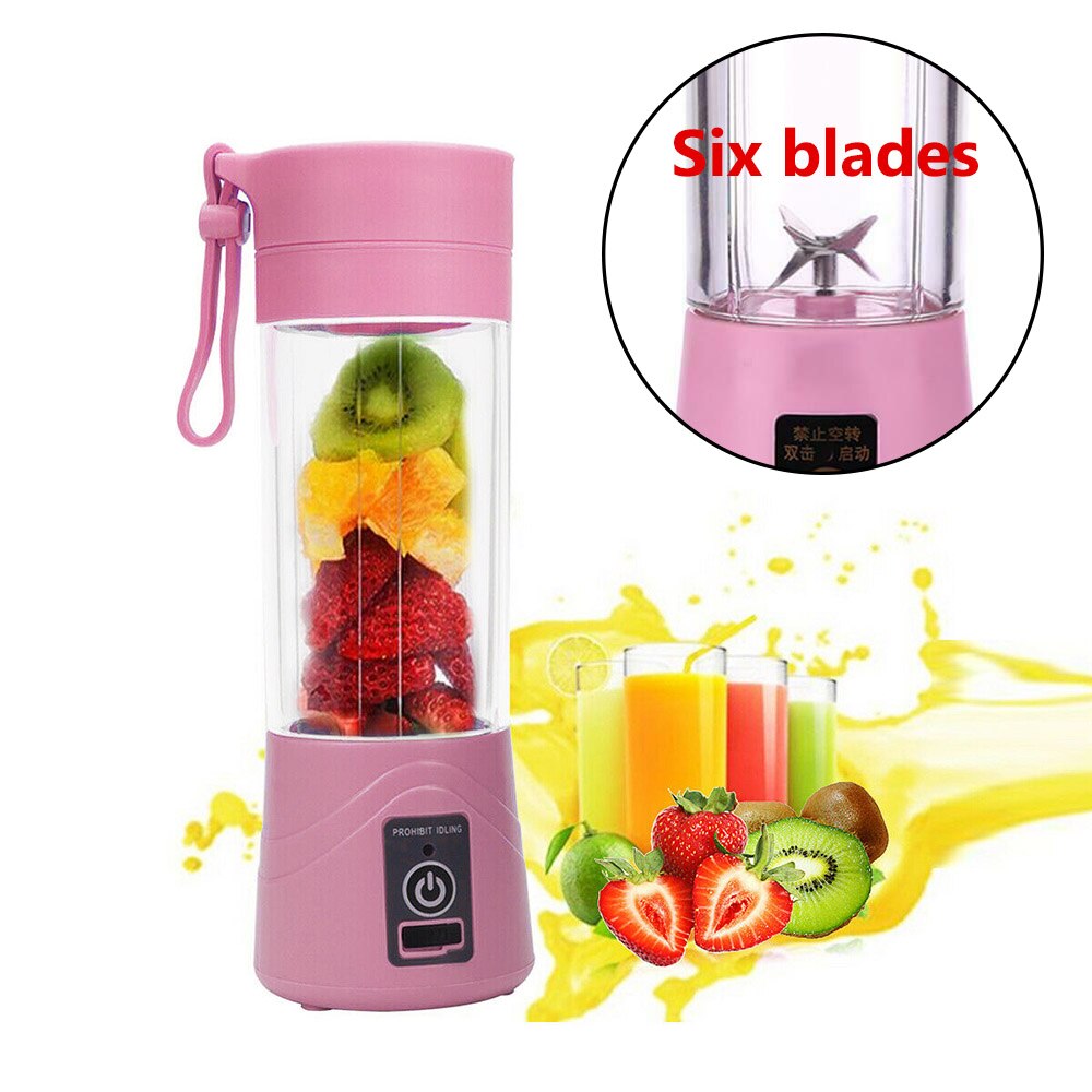 380ml Portable USB Electric Fruit Juicer Smoothie Maker Shaker Bottle Maker Blender Machine Juice Cup Water Kitchen Tools