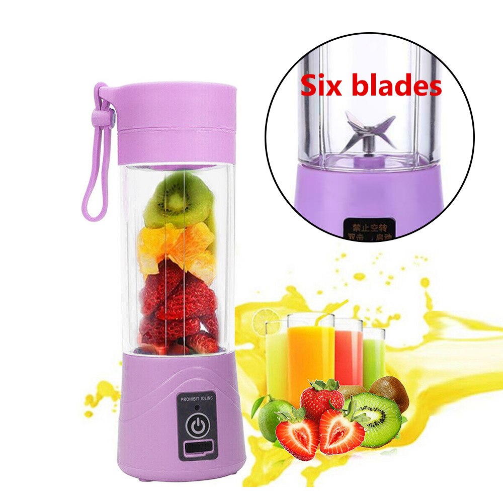 380ml Portable USB Electric Fruit Juicer Smoothie Maker Shaker Bottle Maker Blender Machine Juice Cup Water Kitchen Tools