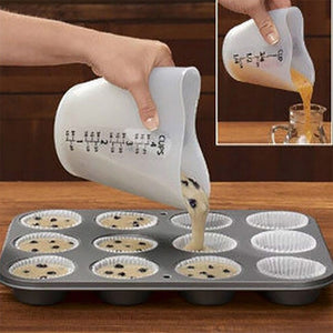 500ml Silicone Measuring Cup Butter Water Liquid Measure Cup Jug Flexible Silicone Cup  Cooking For Kitchen Measuring Tools