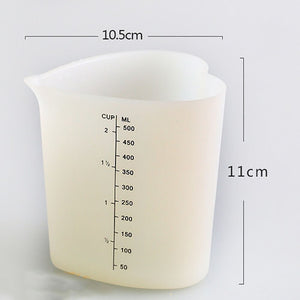 500ml Silicone Measuring Cup Butter Water Liquid Measure Cup Jug Flexible Silicone Cup  Cooking For Kitchen Measuring Tools