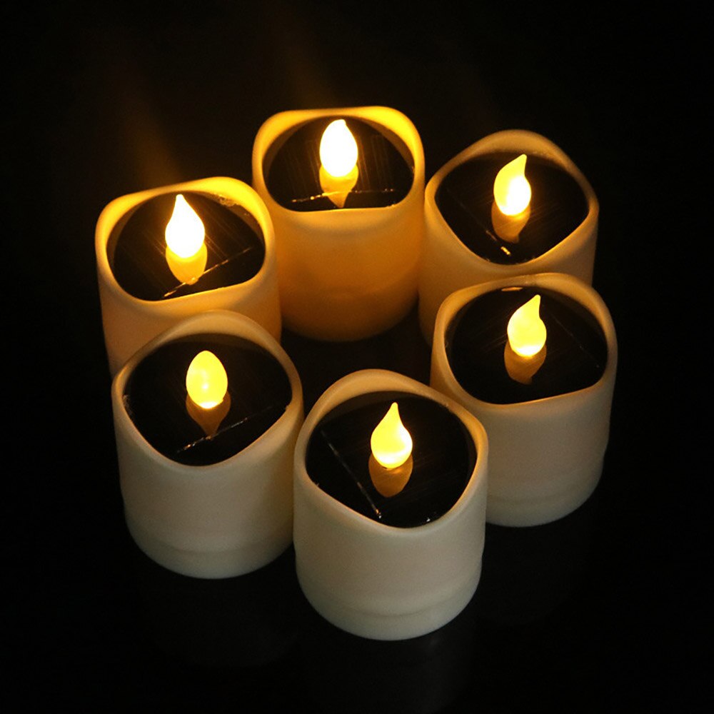 6Pcs Creative LED Candle Multicolor Lamp Simulation Color Flame Tea Light Home Wedding Birthday Decoration LED Candle DIY