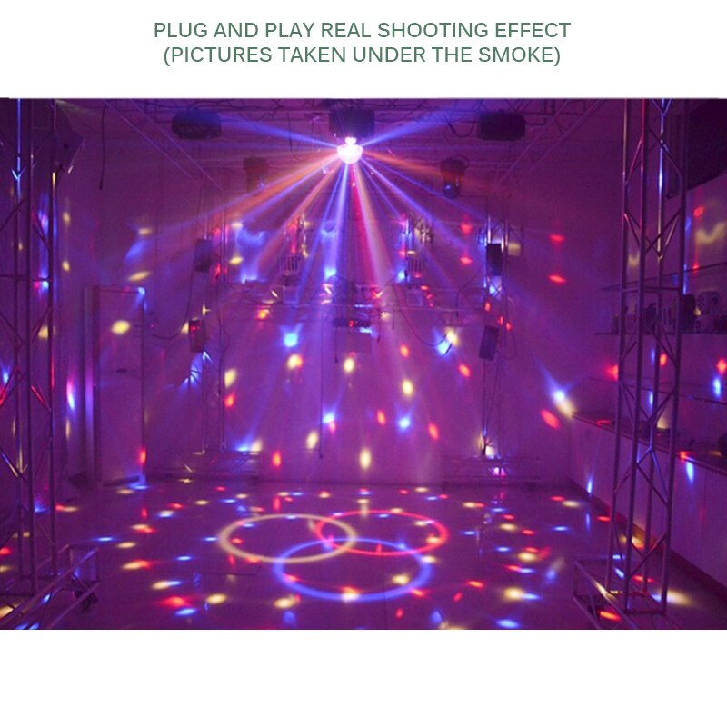 9 Color Crystal Magic Ball Led Stage Lamp Disco Light Party Lights Sound Disco Laser Light Party Sound Control Lumiere Laser