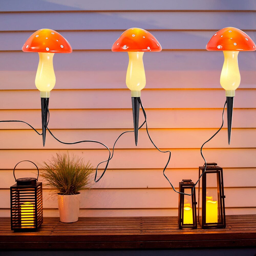 9leds solar energy Mushroom String Light Lamp For Garden Party Decoration Led Lights Christmas Party Fairy Lights New Arrival