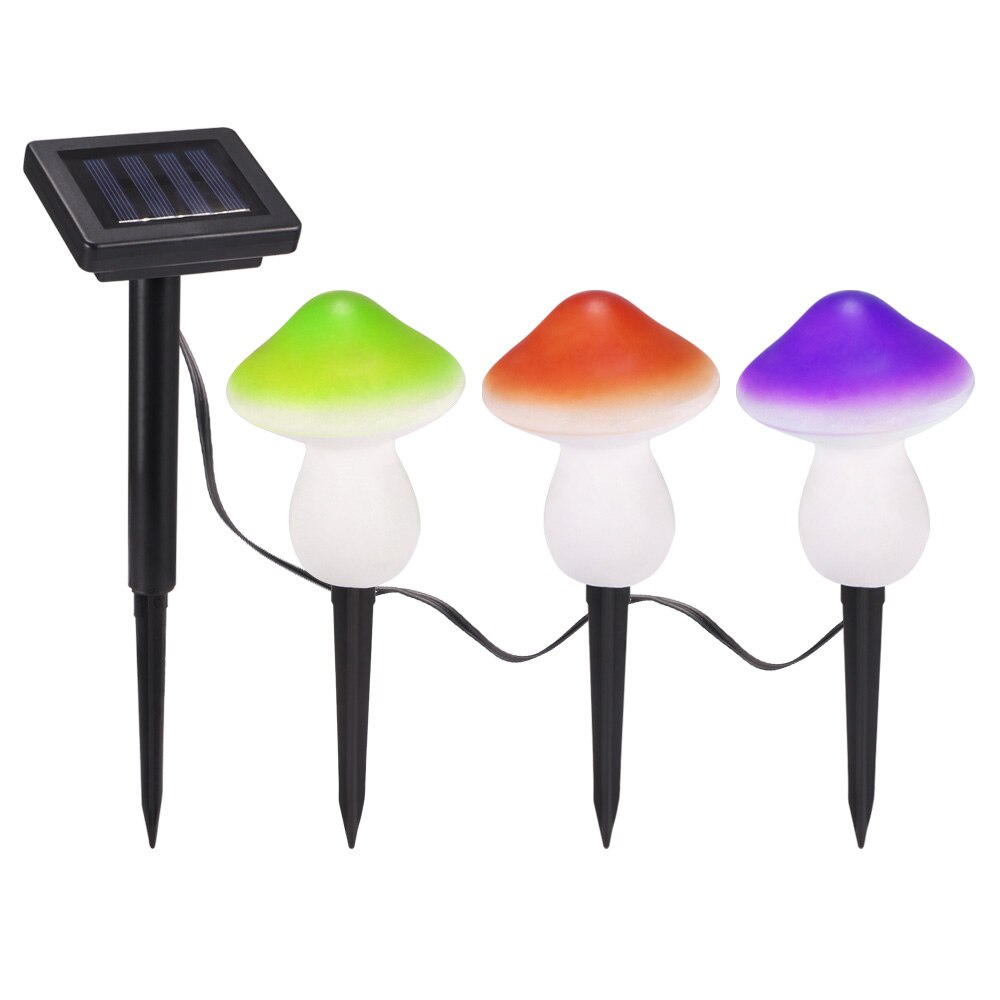 9leds solar energy Mushroom String Light Lamp Mushroom Lamp Waterproof LED Night Lights with box For Garden Party Decoration