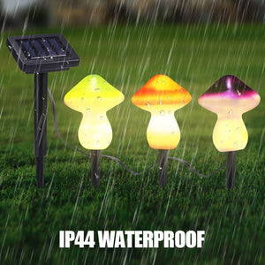 9leds solar energy Mushroom String Light Lamp Mushroom Lamp Waterproof LED Night Lights with box For Garden Party Decoration