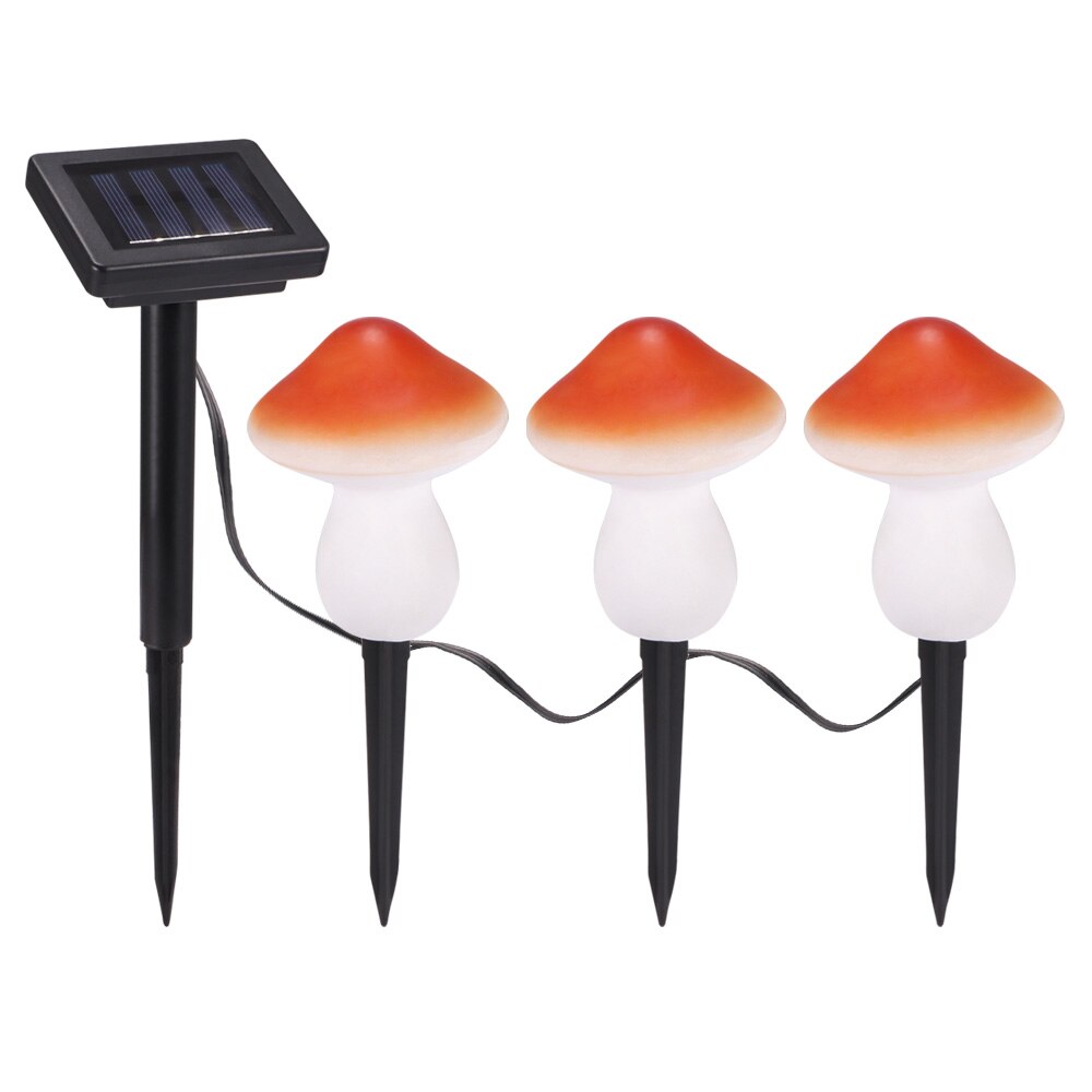 9leds solar energy Mushroom String Light Lamp Mushroom Lamp Waterproof LED Night Lights with box For Garden Party Decoration