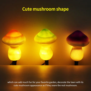 9leds solar energy Mushroom String Light Lamp Mushroom Lamp Waterproof LED Night Lights with box For Garden Party Decoration