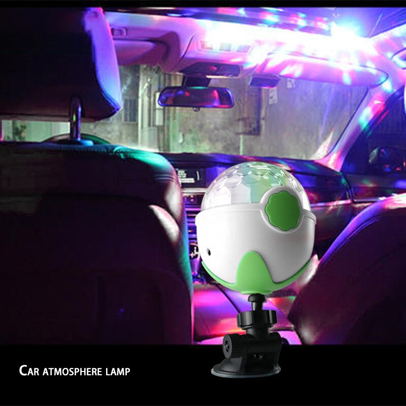 Bluetooth Car DJ Disco Lights USB Mini Pocket Crystal Magic Ball Laser Stage Light Party Stage Light Projector Stage Light Lamp