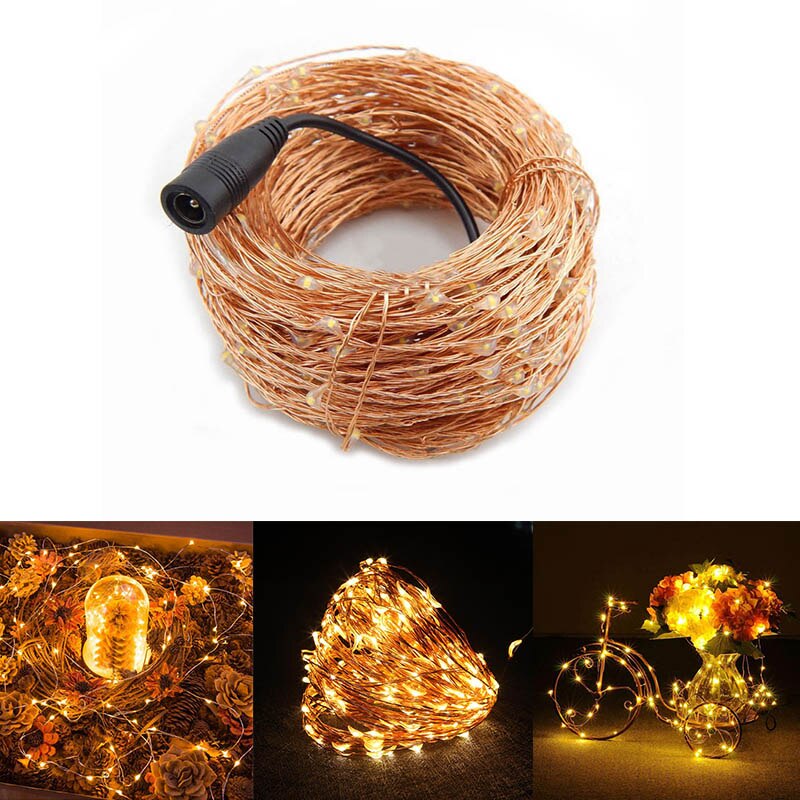 Copper Wire LED String Lights Holiday Lighting Fairy Lights Christmas For New Year Party Decor High Bright Waterproof New