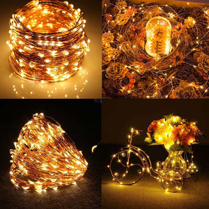 Copper Wire LED String Lights Holiday Lighting Fairy Lights Christmas For New Year Party Decor High Bright Waterproof New