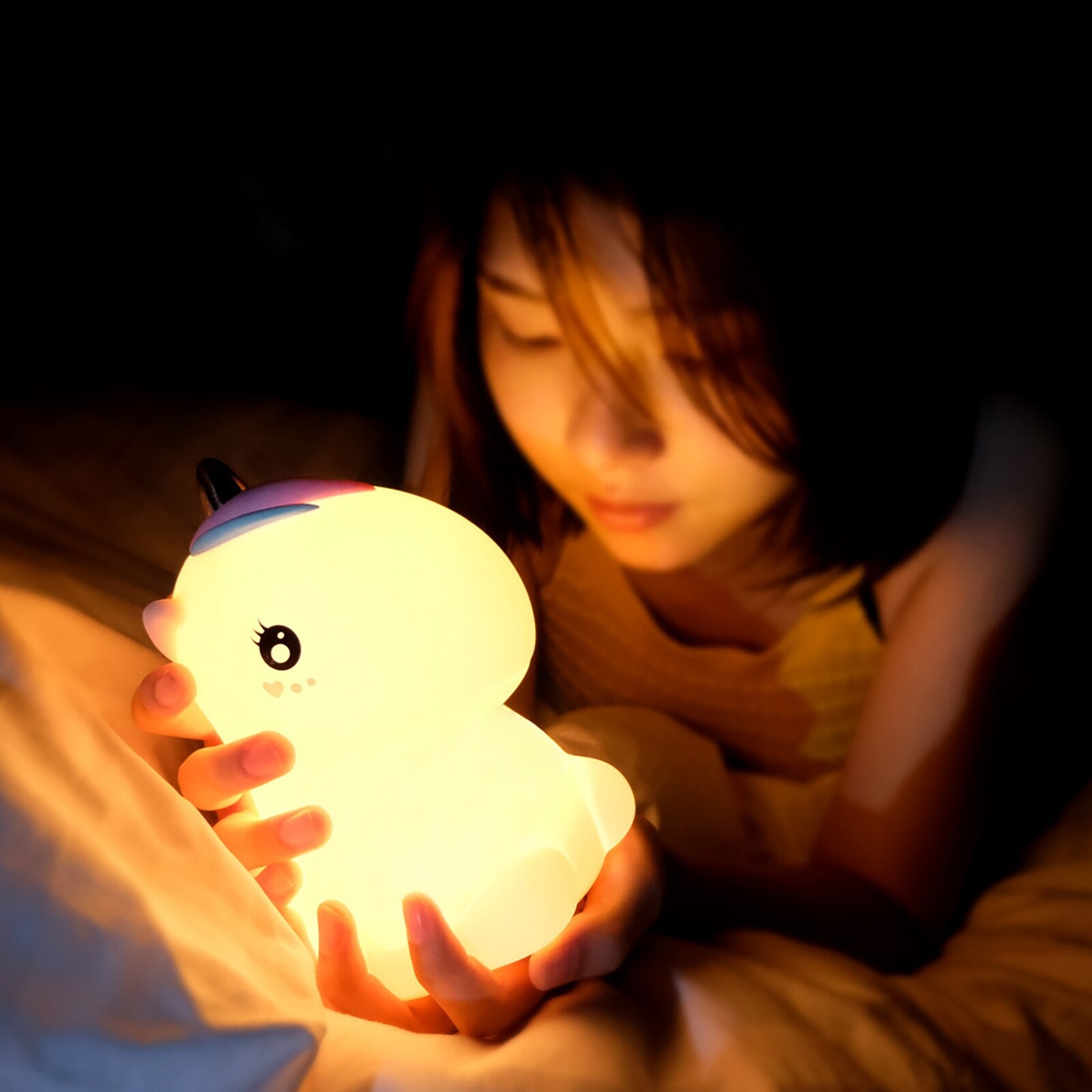 Cute Unicorn LED Night Light Bedroom Bedside Lamp For Birthday Gift  Bedroom Decoration Table Lamp