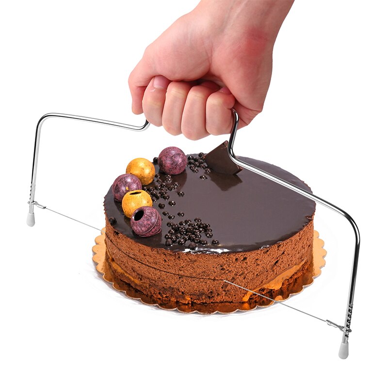 Double line Stainless Steel Adjustable Cake Cutter Slicer Cake Layerer Bread Divider Decoration DIY Kitchenware Tool