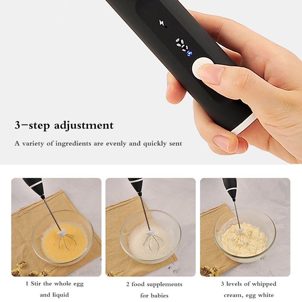 Electric Milk Frother Automatic Handheld Foam Maker Egg Beater Milk Frother Portable Coffee Whisk Tool High Quality