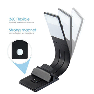 Flexible Book Light Brightness Adjustable Bendable with Clip Design Lamp LED Book Light Night Reading Lamp USB Rechargeable