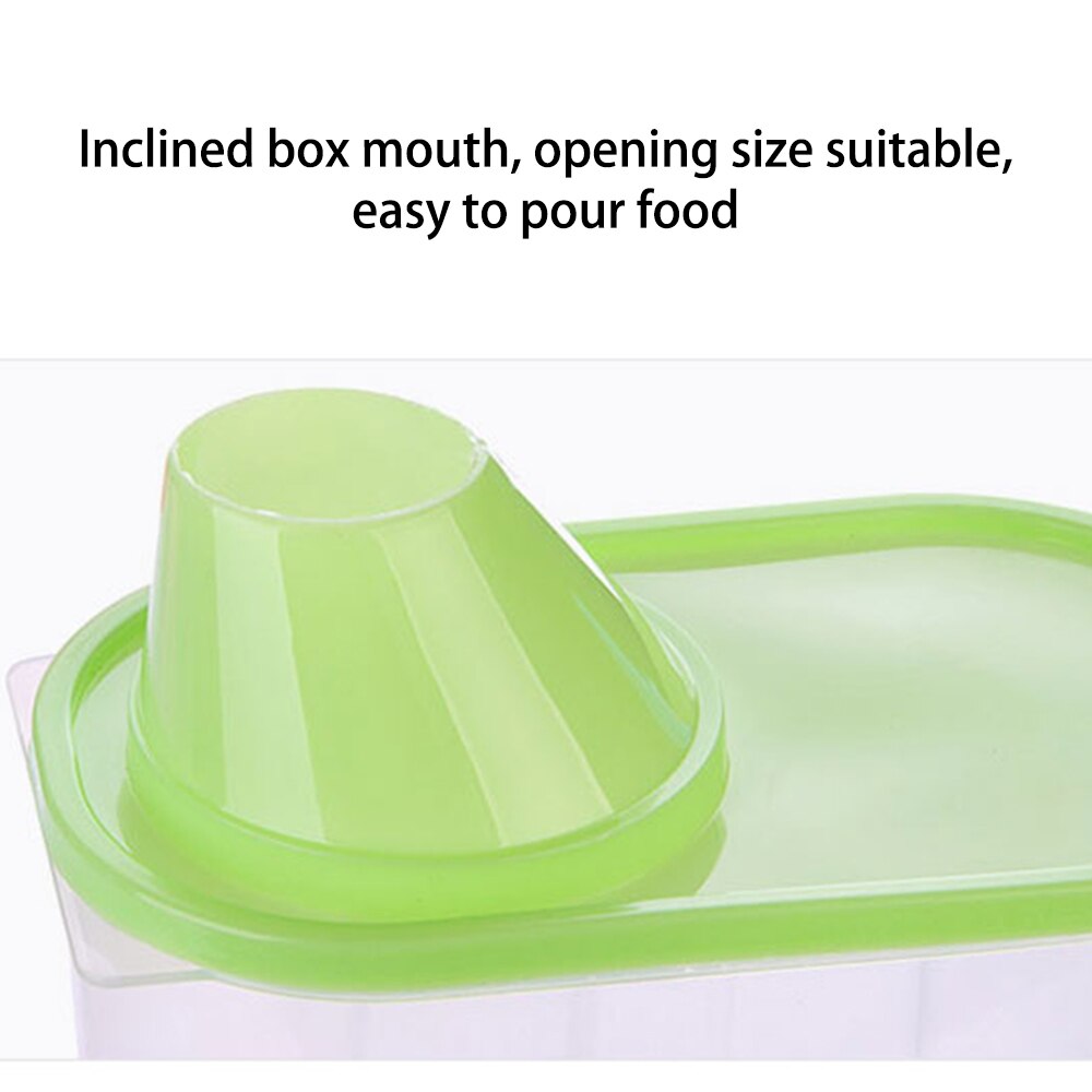 Food Storage Box Bins Dry Dried Cereal Pasta Flour Dispenser Container Organizer Case Boxes Space Saver Dispenser Container