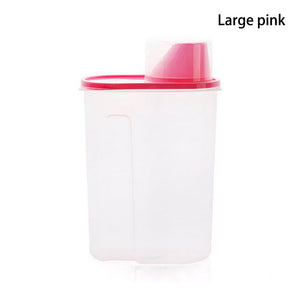 Food Storage Box Bins Dry Dried Cereal Pasta Flour Dispenser Container Organizer Case Boxes Space Saver Dispenser Container