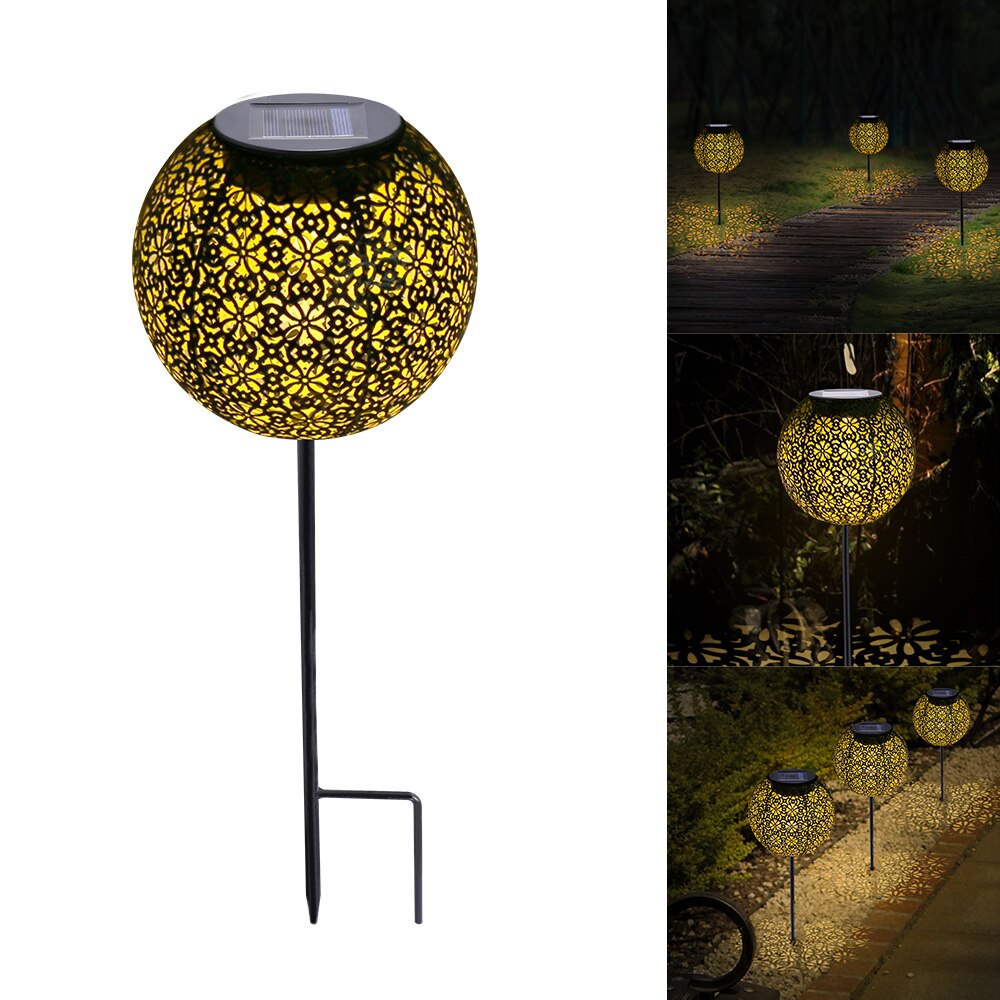 Garden Solar Lights Outdoor Solar Stakes Lights Waterproof Global Lights For Yard Lawn Patio Courtyard