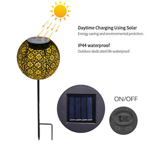 Garden Solar Lights Outdoor Solar Stakes Lights Waterproof Global Lights For Yard Lawn Patio Courtyard