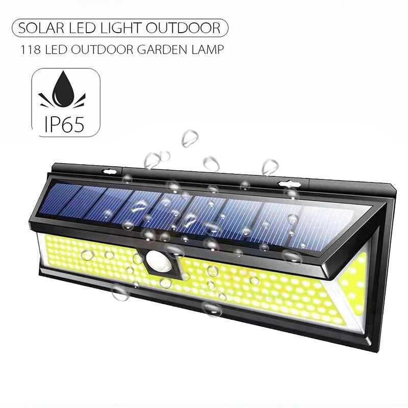 LED Solar Light Outdoor Solar Lamp Motion Sensor Solar Powered Spotlight 3 Modes Wall Sunlight For Street Garden