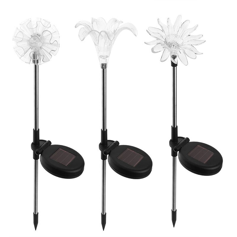 LED Solar Outdoor Lights Garden Decoration Solar Flower Lamps Landscape Lamp Lighting Waterproof Patio Backyard Lawn Spot Lights