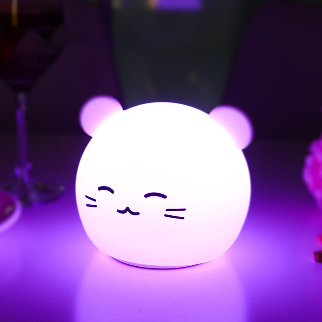 LED USB Lamp Colorful Night Light Cute Animal  Clapping Lamp Soft Cartoon Lamps For Children Bedroom Baby Christmas Gift