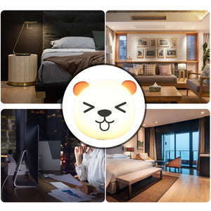 LED USB Lamp Colorful Night Light Cute Animal  Clapping Lamp Soft Cartoon Lamps For Children Bedroom Baby Christmas Gift