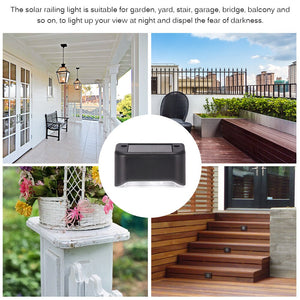 Led Modern Garden Nightlight Energy Saving Light Outdoor Waterproof Solar Powered Durable Path Railing Stair Step Deck Led Light