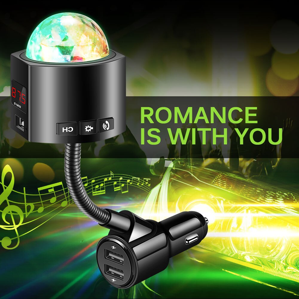 M3 Car Starry Mini USB LED Disco Stage Light Family Party Magic Ball Colorful Light Bar Club Effect Lamp with Music Player
