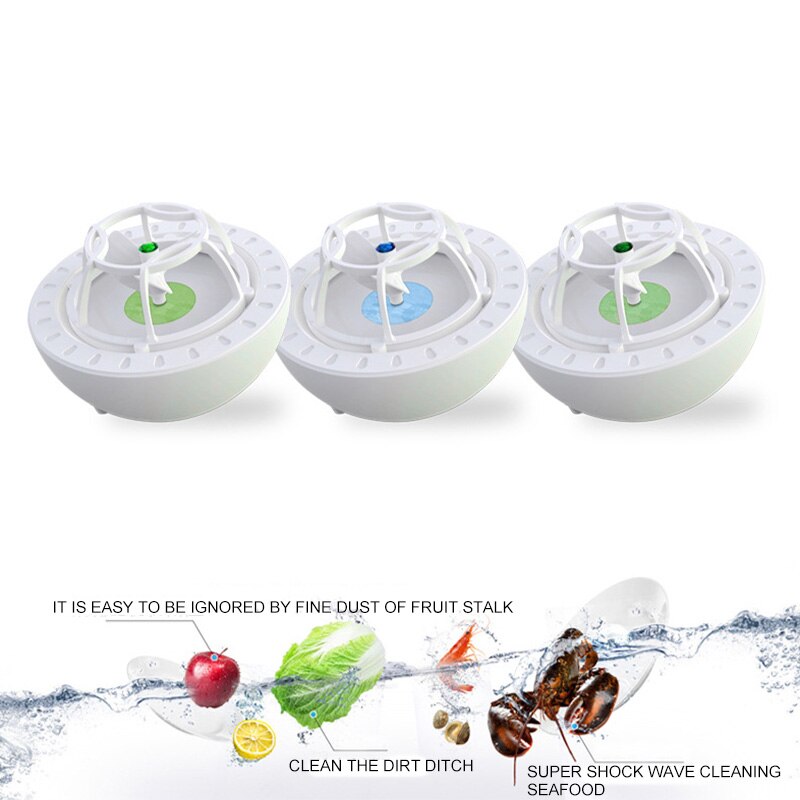 Mini Ultrasonic Dishwasher USB Rechargeable High Water Pressure Fruit Vegetable Washing Machine Cleaner Kitchen Dish Washer