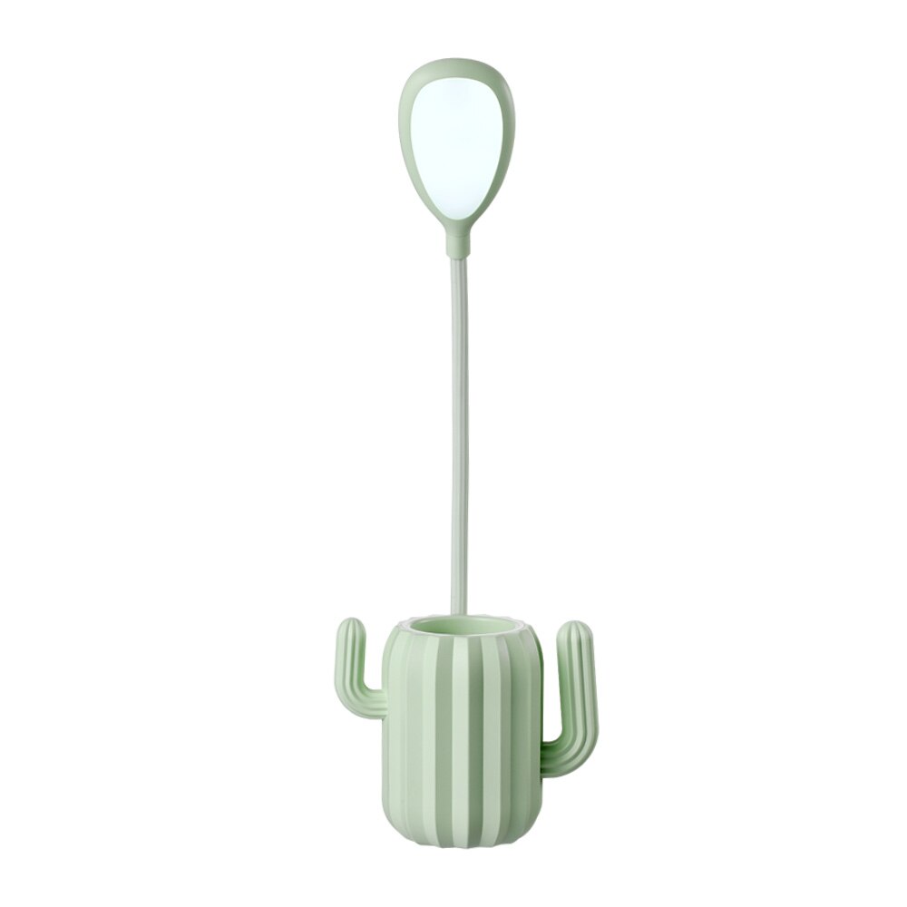 Multiuse Cactus LED Folding Desk Lamp 1200mA USB Charging Touch Switch Table Light Student Night Light with Pen Storage Holder