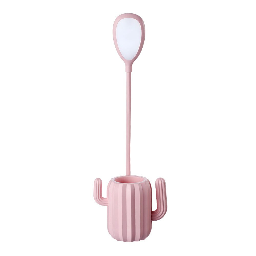 Multiuse Cactus LED Folding Desk Lamp 1200mA USB Charging Touch Switch Table Light Student Night Light with Pen Storage Holder