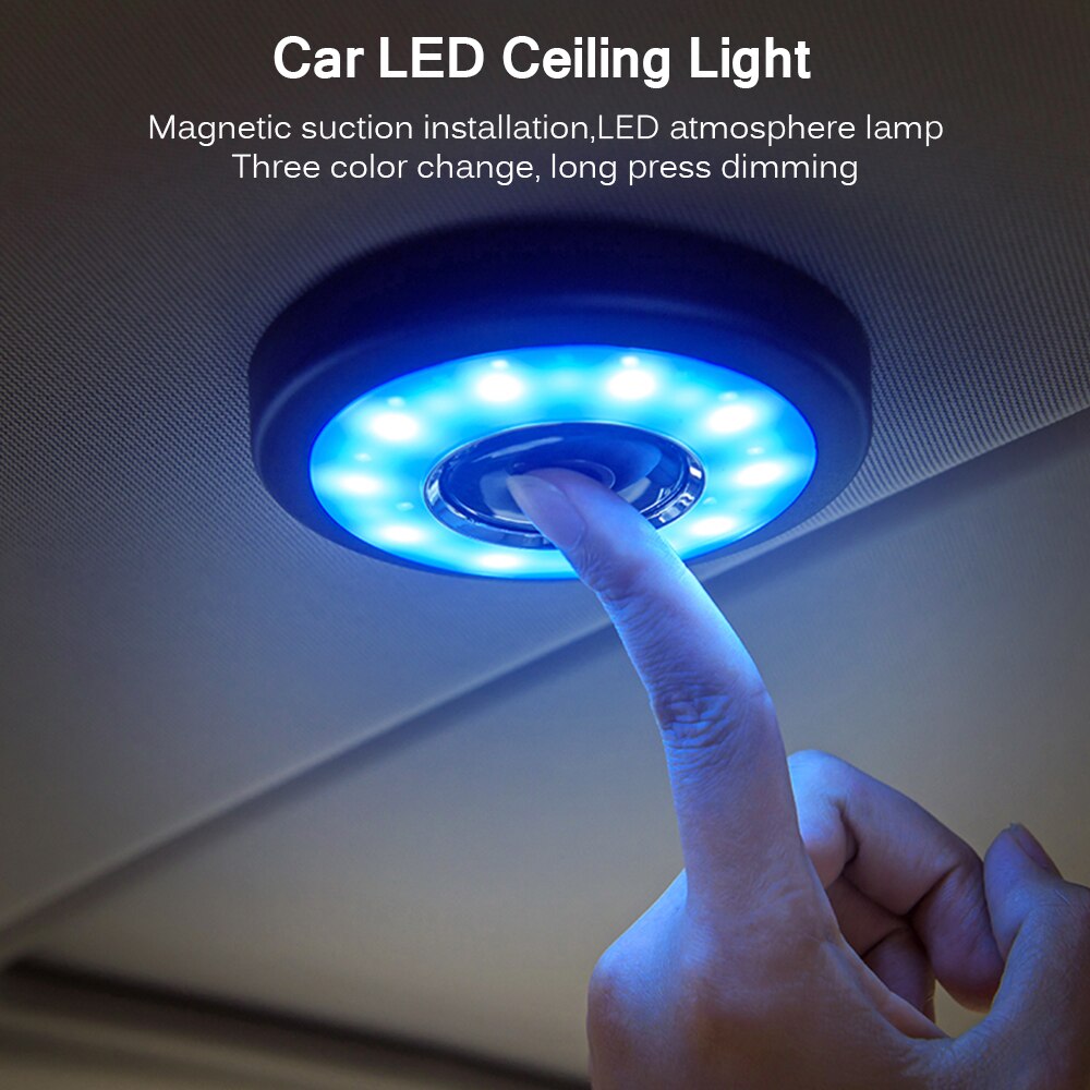 New Car Interior Light LED Light Reading Light  Auto USB Charging Roof Car LED Ceiling Light Trunk Roung Vehicle Ceiling Lamp