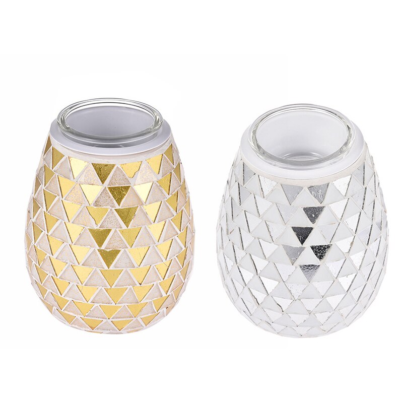 Oil Furnace Aroma Burner Mosaic Style Colorful Candle Holder Candlestick Vase Romantic Crafts Gift Home Decoration High Quality
