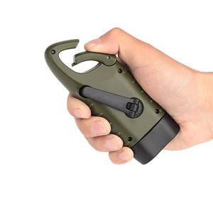 Portable LED Flashlight Hand Crank Dynamo Torch Lantern Professional Solar Power Tent Light For Outdoor Camping Mountaineering